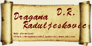 Dragana Raduljesković vizit kartica
